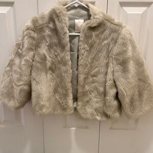 Watters and Watters Faux Fur Jacket in Cream S